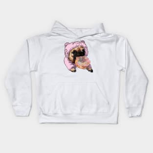 Donut pug Kids Hoodie